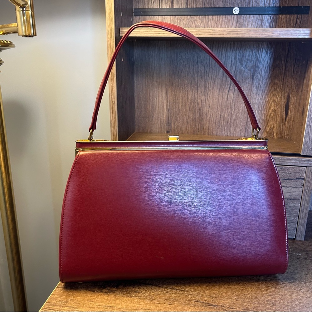 Vintage purse An Air Step handbag style pocketbook Burgundy clasp 1960-65 - Picture 5 of 17